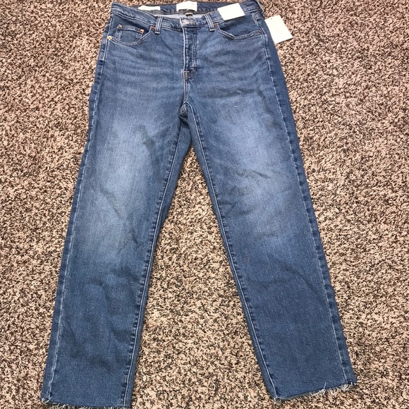 Universal Thread Denim - Universal Thread Mid Rise 80’s Slim Raw Hem Medium Blue Denim Jeans Sz 10 | NWT